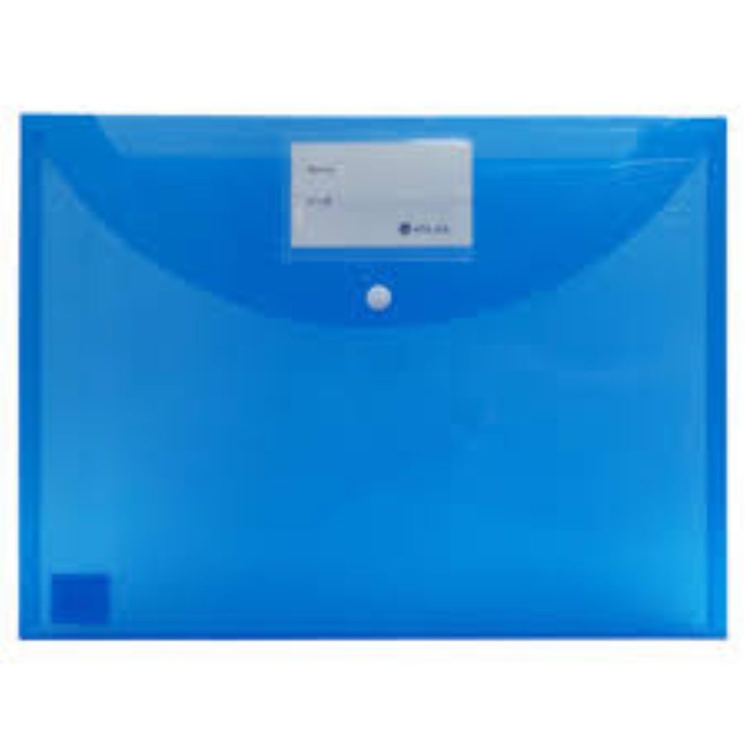 ATLAS DOCUMENT BAG F/S BLUE